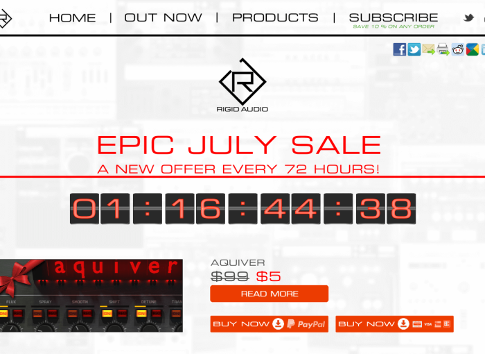 Rigid Audio Epic July Sale