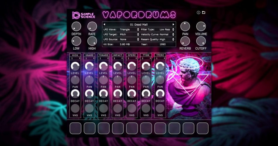 Save 60% on VaporDrums virtual instrument by SampleScience