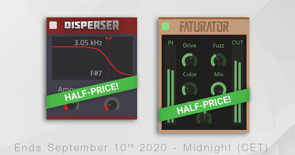 Kilohearts offers 50% OFF on Disperser and Faturator audio plugins