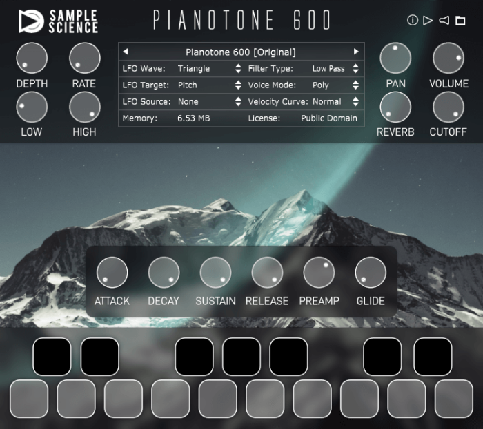 SampleScience Pianotone 600