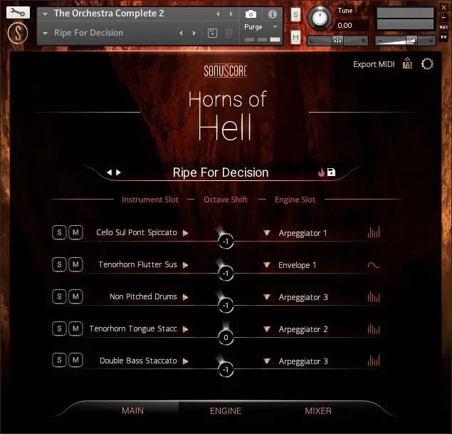 Sonuscore Horns of Hell GUI