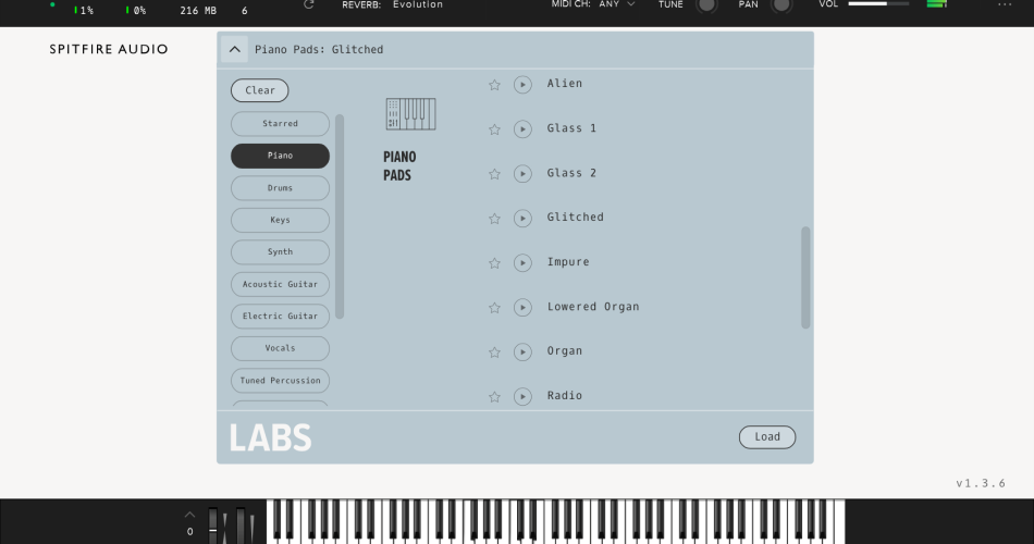 Sptifre Audio LABS Piano Pads