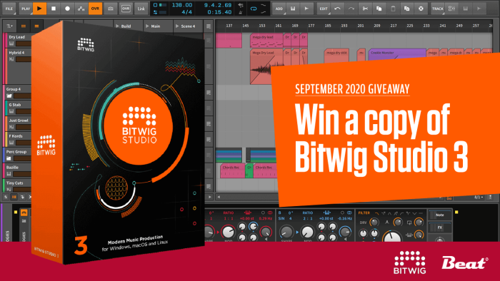 Beat Bitwig Studio Giveaway September