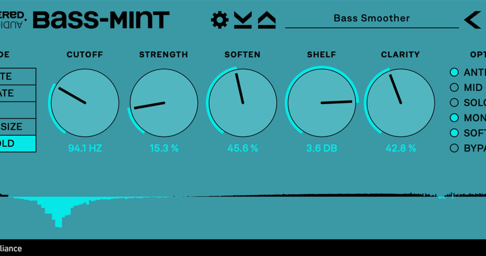 Unfiltered Audio Bass Mint GUI