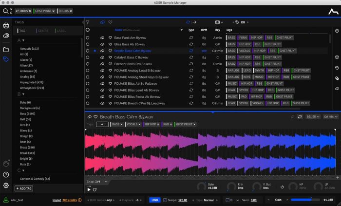 ADSR Sample Manager GUI