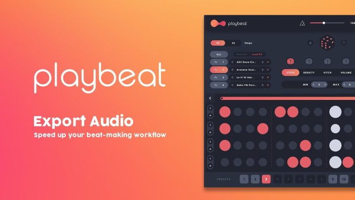 Audiomodern Playbeat 2.3 export audio