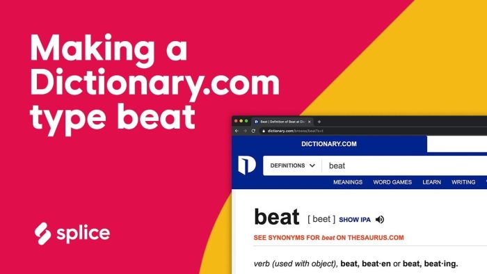 Splice Making a Dictionary com type beat