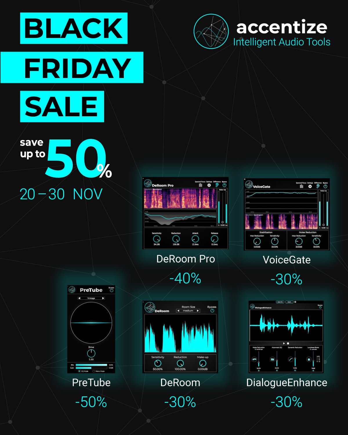 Accentize launches Black Friday Sale with up to 50% OFF audio - Will Retailers Have Software Deals On Black Friday