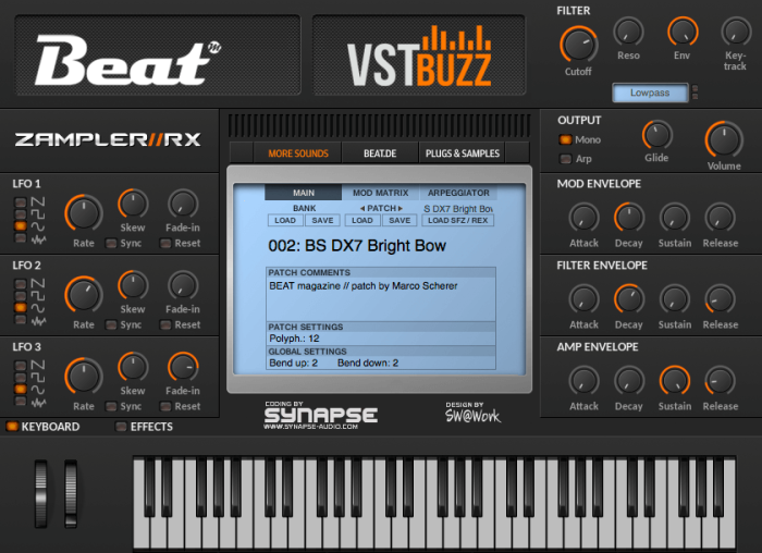 Beat Zampler VST Buzz