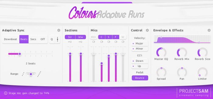 ProjectSAM Colours Adaptive Runs Screenshot