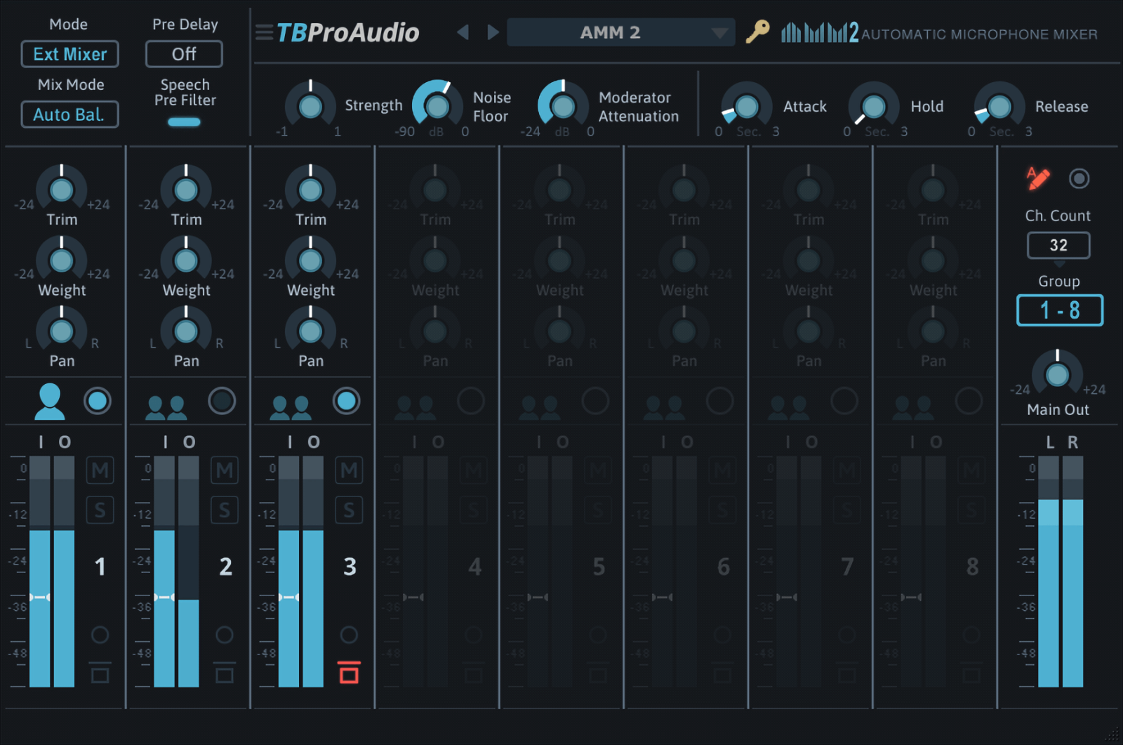TBProAudio updates AMM (Automatic Microphone Mixer) plugin to v2.0