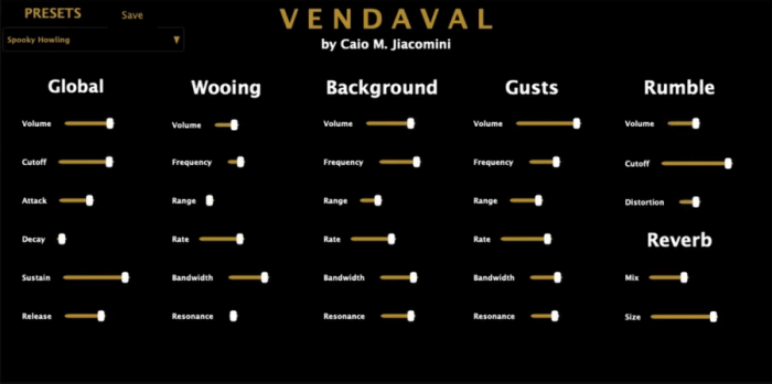 Vendaval wind synth