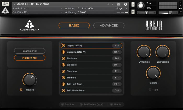 Audio Imperia Areia Lite Edition GUI