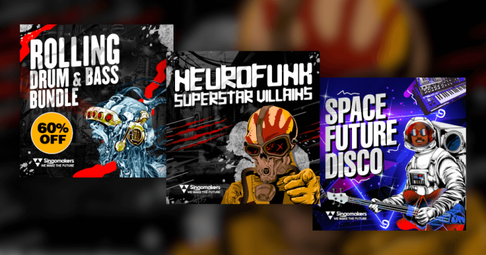 Singomakers Neurofunk Superstar Vallains Space Future Disco Rolling Drum and Bass Bundle