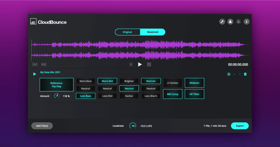 CloudBounce Lifetime Plan automated mastering on sale for  USD