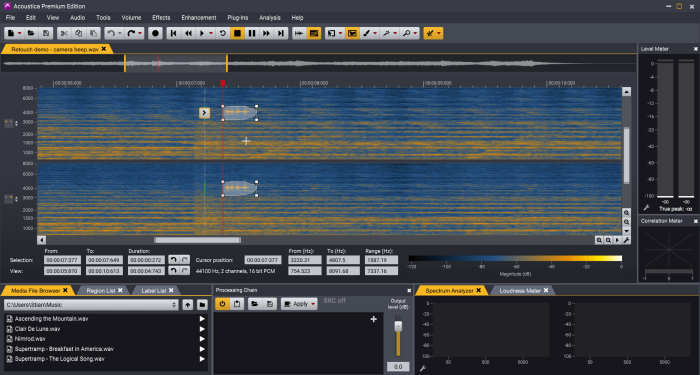 Acoustica Spectral Editor