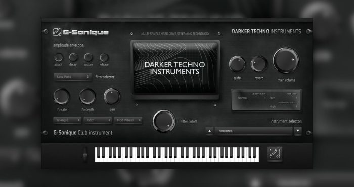 G-Sonique releases Darker Techno Instruments plugin & sound bank