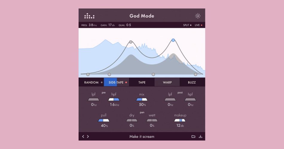 Denise updates God Mode distortion/saturation effect plugin to v2.0