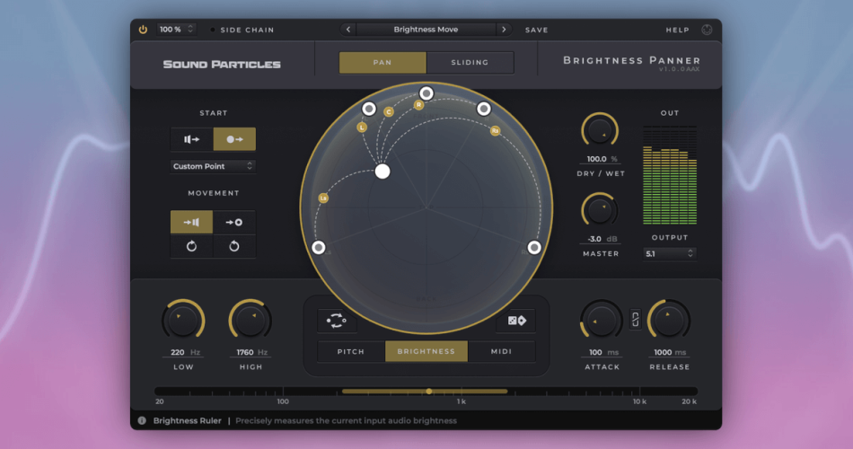 Brightness Panner unique panning effect by Sound Particles on sale for  USD