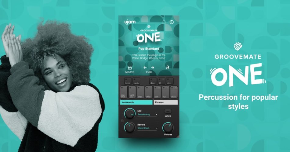 UJAM Groovemate One: Groovy percussion for popular styles