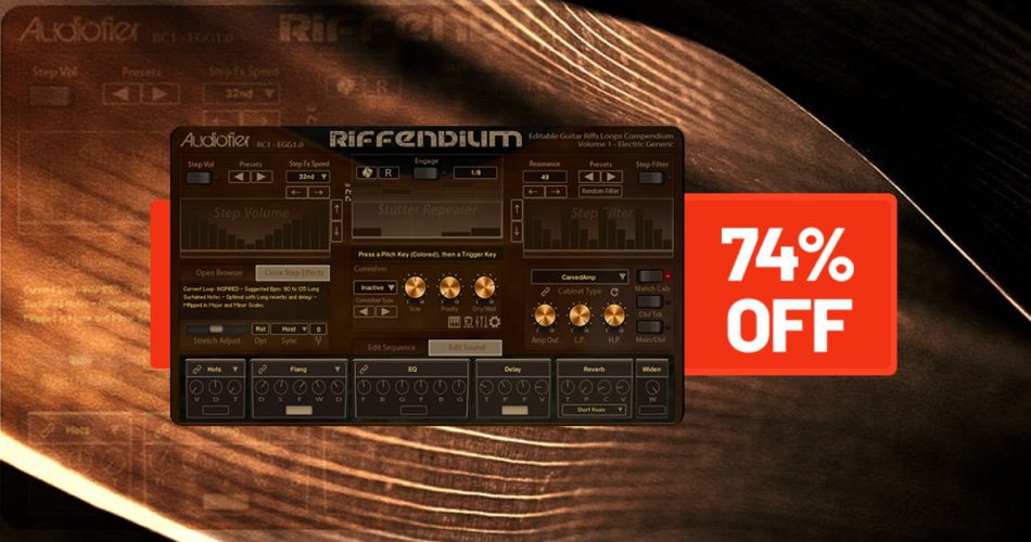 Riffendium Volume 1 sample library by Audiofier on sale at 74% OFF