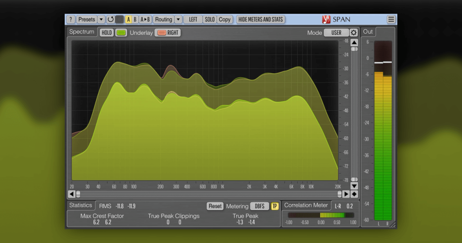 Voxengo SPAN free spectrum analyzer updated with Apple Silicon native compatibility