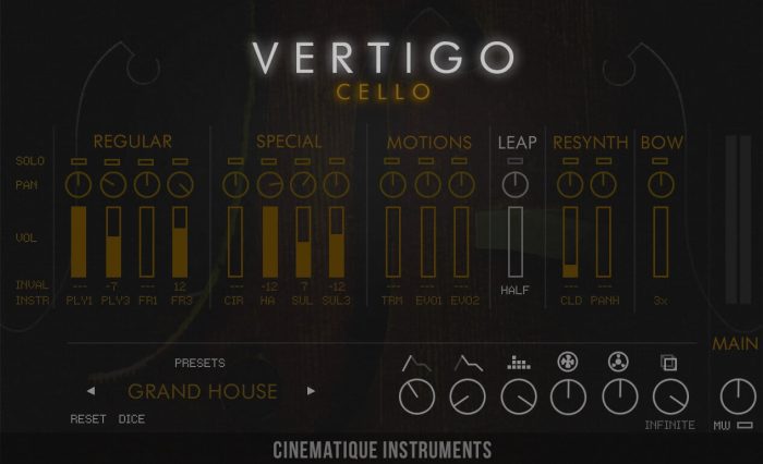 Cinematique Instruments Vertigo Cello