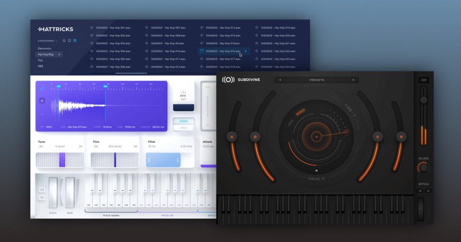 Diginoiz Hattricks, Subdivine and TrapDrive plugins on sale at 50% OFF