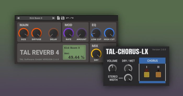 TAL chorus and reverb