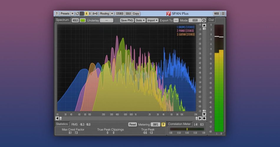 SPAN Plus FFT audio spectrum analyzer plugin on sale at 30% OFF