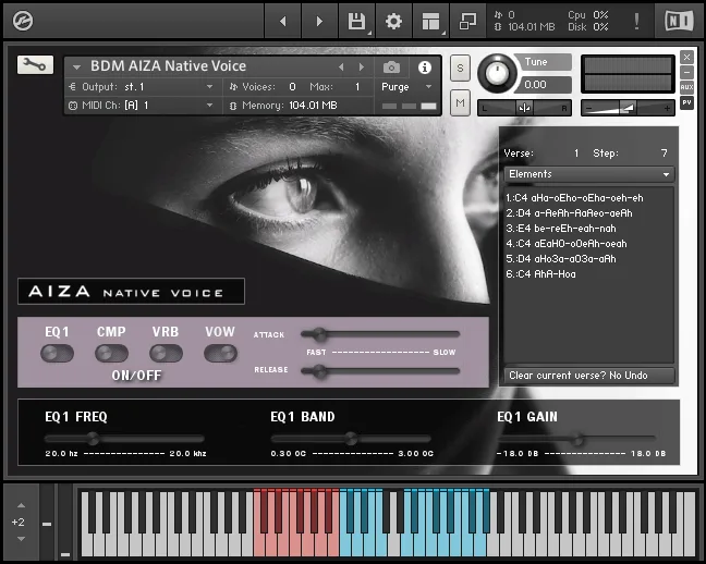 Native Voice Aiza female vocal sample library for NI Kontakt