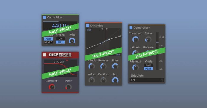 Kilohearts Disperser Comb Filter Dynamics Compressor