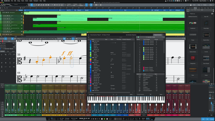 PreSonus Studio One 5.3 Dyamics Markings and Sound Variations