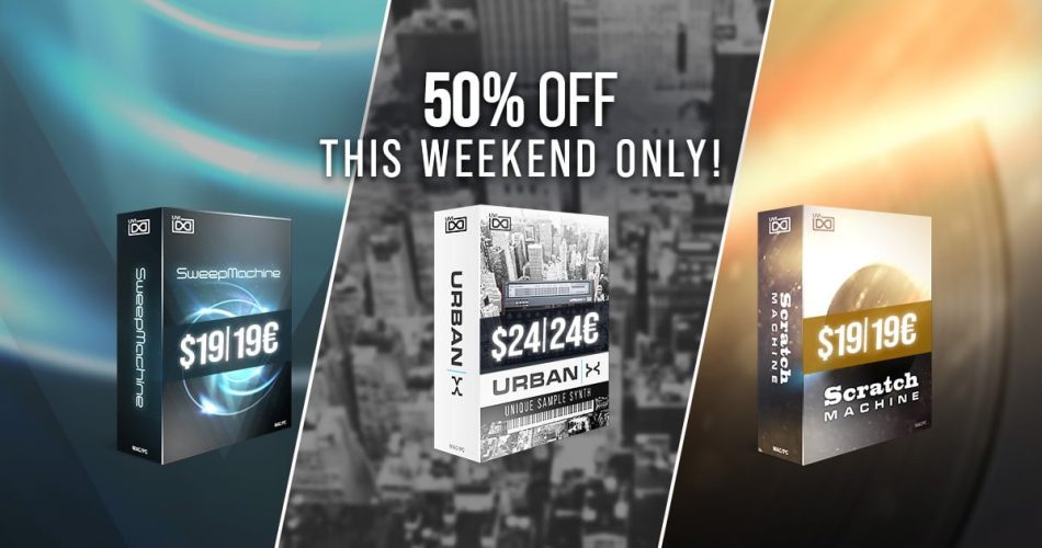 Save 50% on SweepMachine, Urban X, and Scratch Machine from UVI