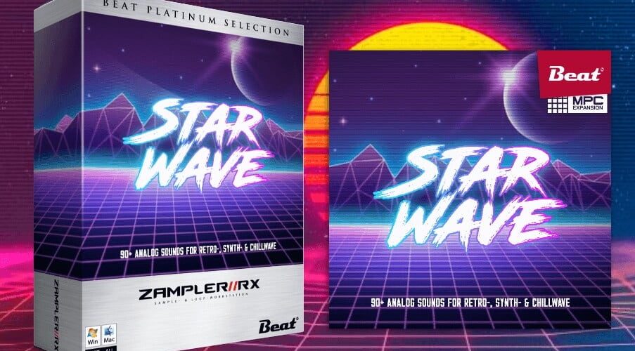 Starwave: 90+ Synthwave & Chillwave sounds for Zampler and Akai MPCs