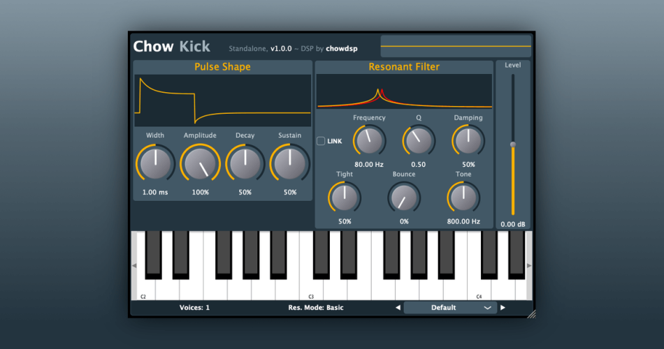 ChowKick: Free physical modeled drum synthesizer for desktop & iOS