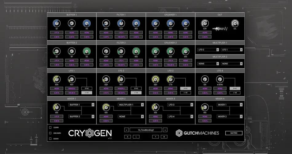 Glitchmachines Cryogen modular buffer effect plugin on sale for  USD