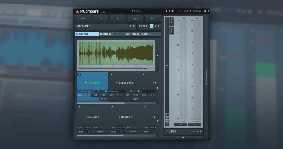 Save 50% on MCompare mixing & mastering reference plugin by Meldaproduction