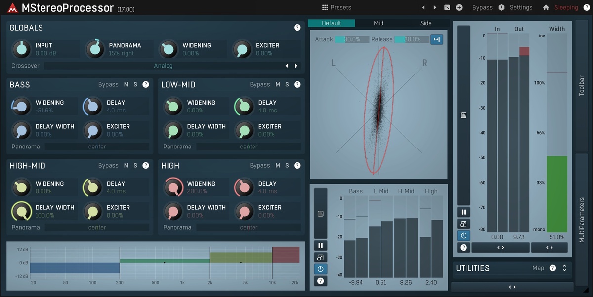 MStereoProcessor multiband stereo analyzer and enhancer plugin on sale at 50% OFF