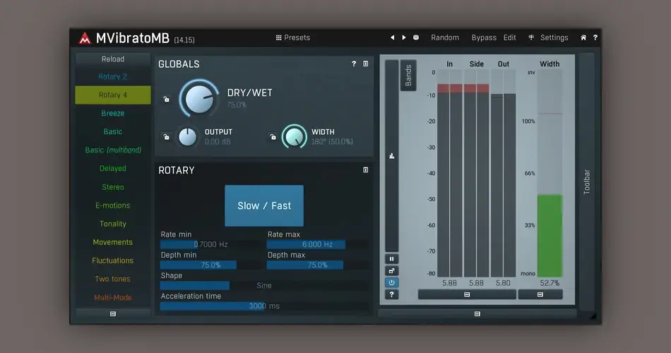 Get 50% OFF MVibratoMB multiband vibrato effect plugin by Meldaproduction