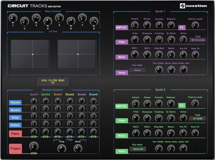 Momo Novation Circuit Tracks Editor