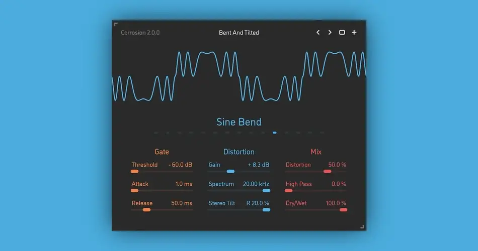 Sinevibes releases Corrosion v2 multi-algorithm distortion plugin for Mac