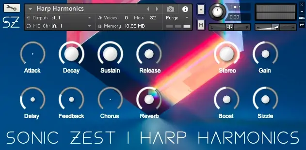 Sonic Zest releases Harp Harmonics for Native Instruments Kontakt