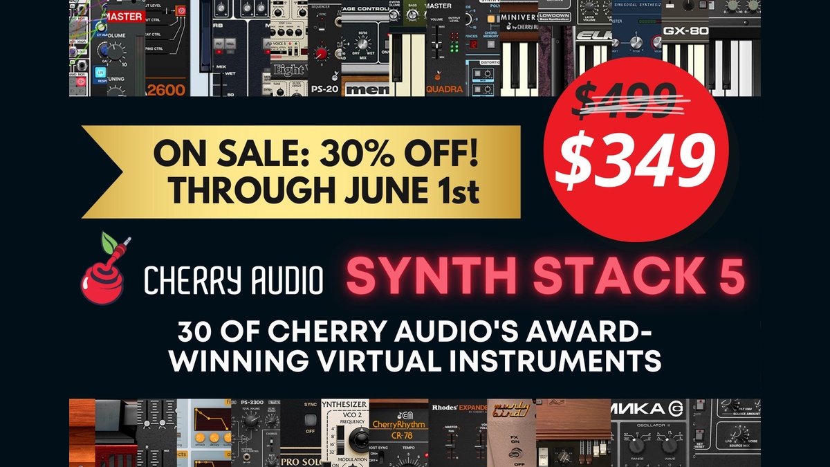 Synth Stack 5 synthesizer bundle by Cherry Audio on sale at 30% OFF