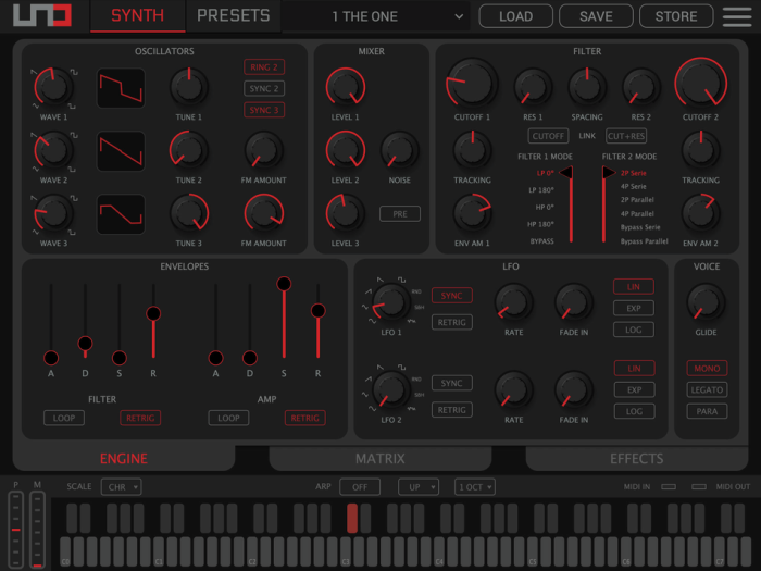 IK Multimedia Uno Synth Pro Edition interface
