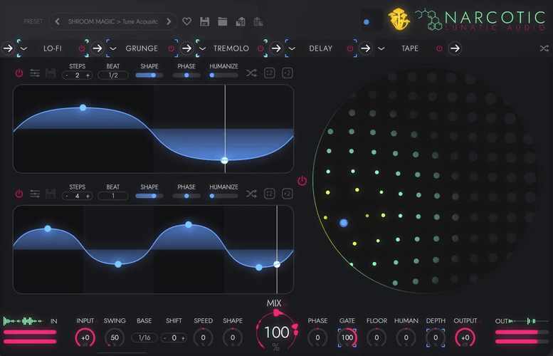 Narcotic sequenced multi-effect plugin by Lunatic Audio on sale at 33% OFF