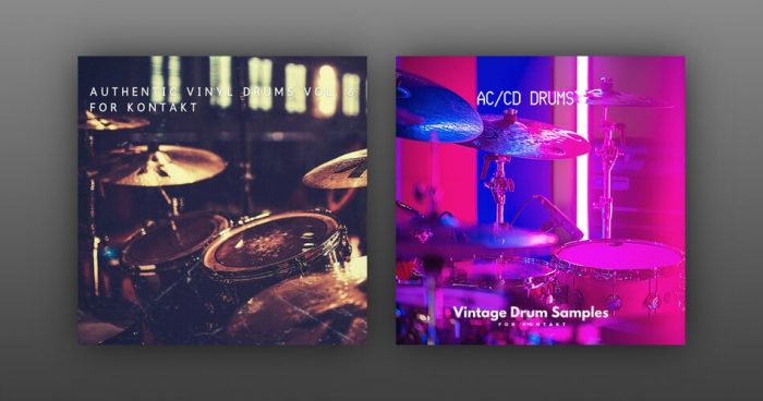 Vintage Drum Samples Authentic Vinyl Drums 6 ACCD Drums