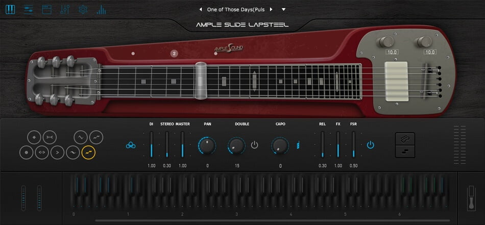 Ample Slide LapSteel virtual instrument available at intro offer