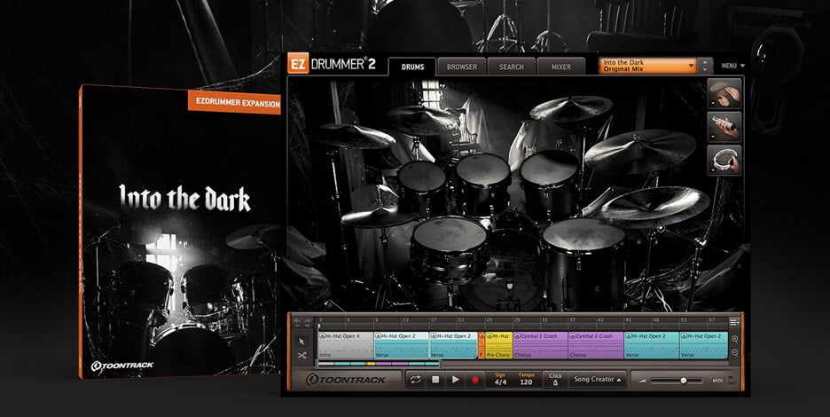 Toontrack launches Into the Dark EZX drum expansion by Tom Dalgety