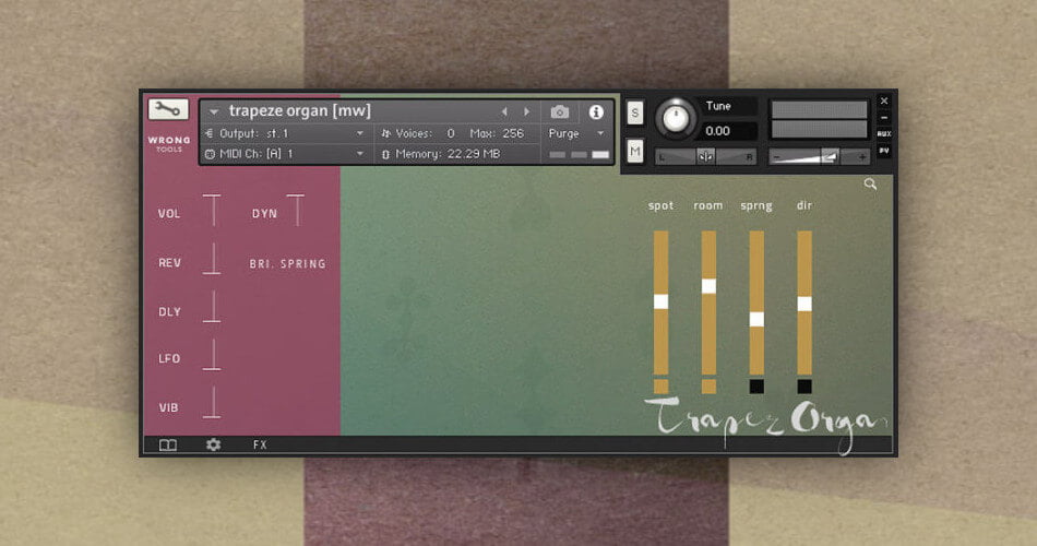 Wrongtools offers Trapeze Organ free instrument library for Kontakt